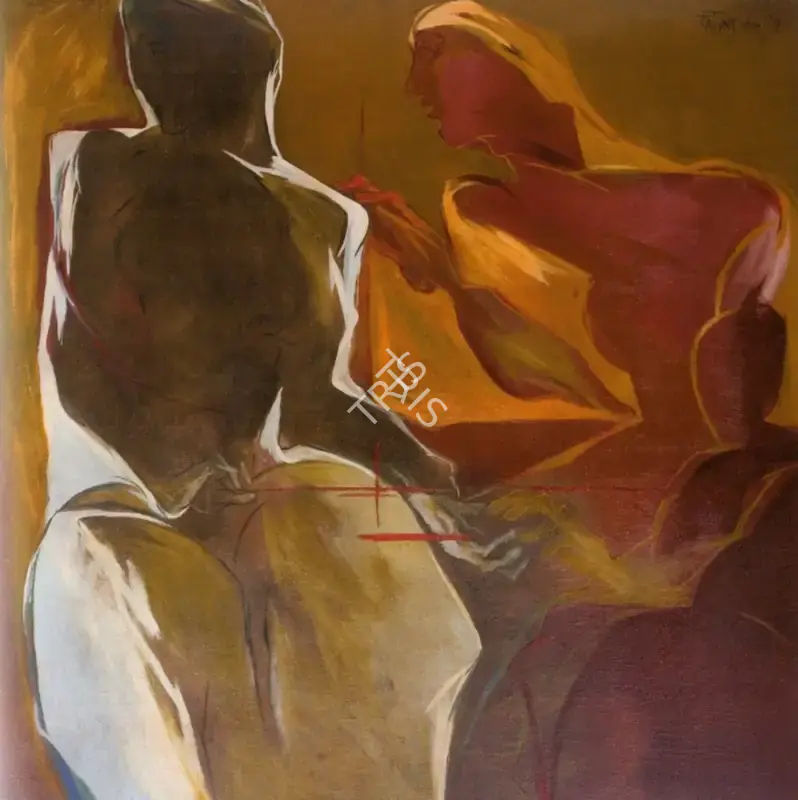 Jatin Das (Artist), The Touch, 1979, Painting