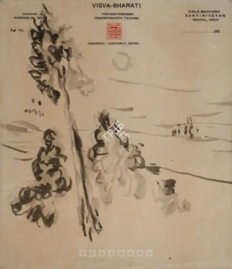Nandalal Bose (Artist), Untitled, 1956, Drawing