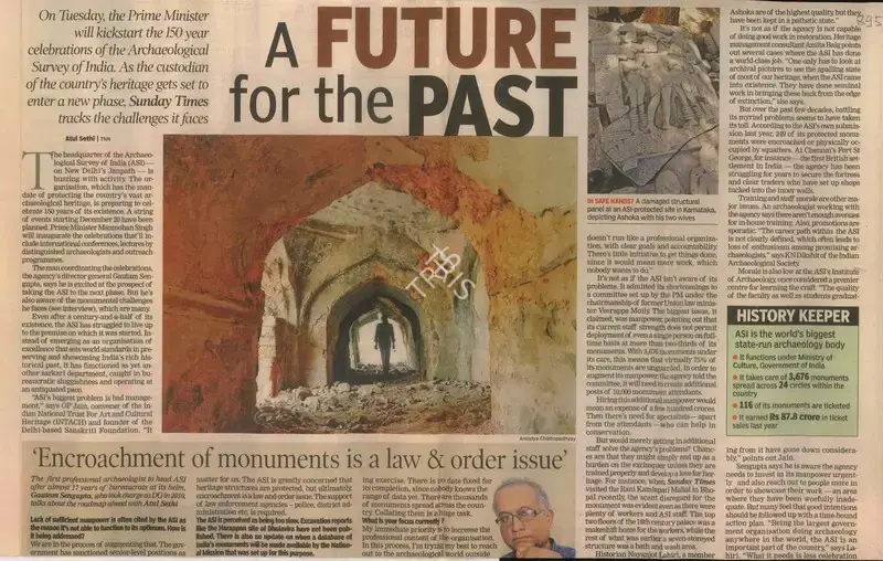 Atul Sethi (Writer), A Future for the Past, 2011, Newspaper Clipping
