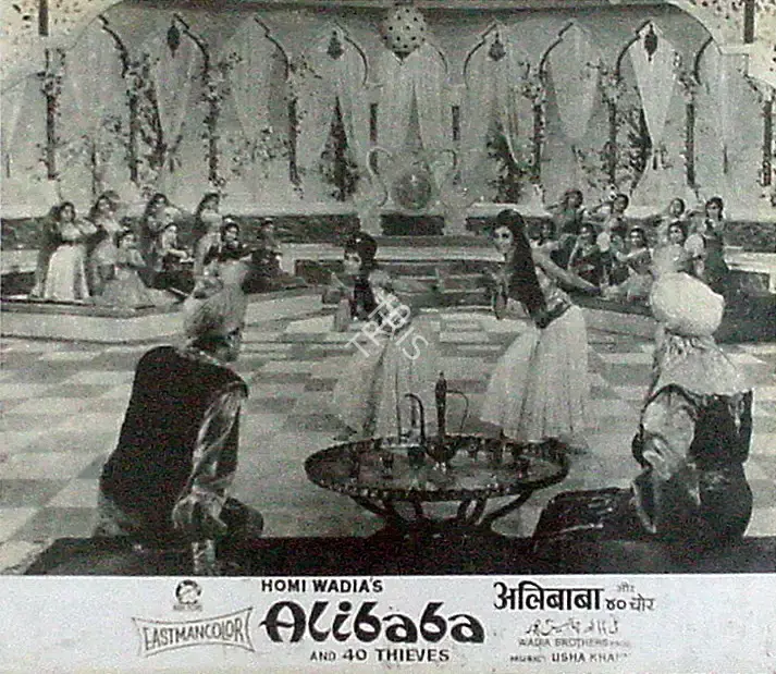 Anant Wadadeker (Cinematographer), Alibaba Aur Chaalees Chor, 1966, Lobby Card