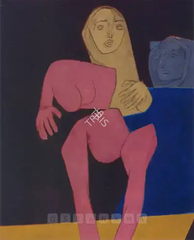 Tyeb Mehta (Artist), And Behind Me Desolation, 1976, Painting