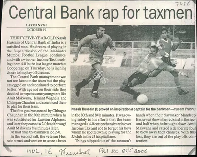 Laxmi Negi (Reporter), Central Bank rap for Taxmen, 2006, Newspaper Clipping