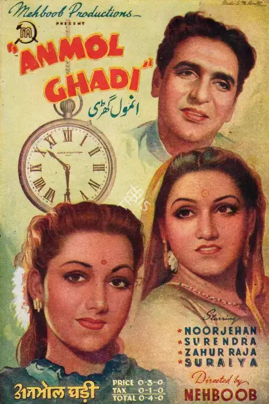 Mehboob (Producer), Anmol Ghadi, 1946, Song-Synopsis Booklet