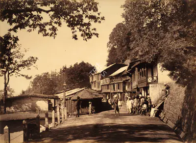 Lala Deen Dayal (Photographer), Simla, Lakar Bazaar, Antiquarian Photograph