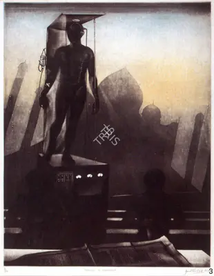 Anupam Sud (Artist), Homage to Mankind, 1977, Graphic Art