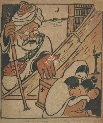 Gaganendranath Tagore (Artist), Ministerial Sarcasm- Demand for Rs 64000/-, Painting