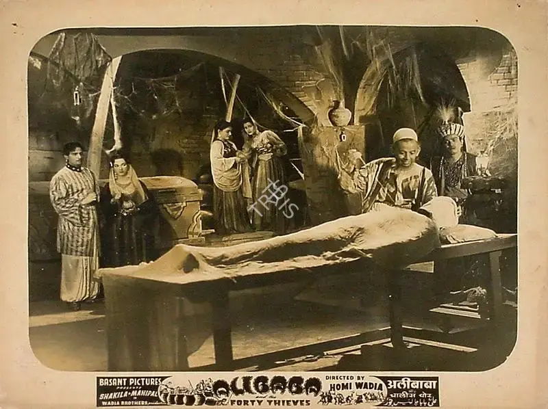 Anant Wadadeker (Cinematographer), Alibaba Aur Chaalees Chor, 1954, Lobby Card