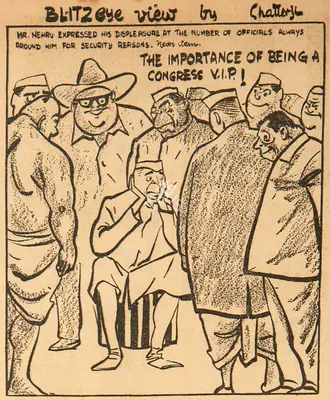 Basu Chatterjee (Cartoonist), The Importance of Being a Congress V.I.P. !, 1959, Cartoons