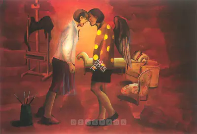 Anju Dodiya (Artist), Visitation, 1998, Painting
