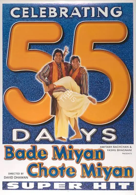 Vashu Bhagnani (Producer), Bade Miyan Chote Miyan, 1998, Full Sheet Poster