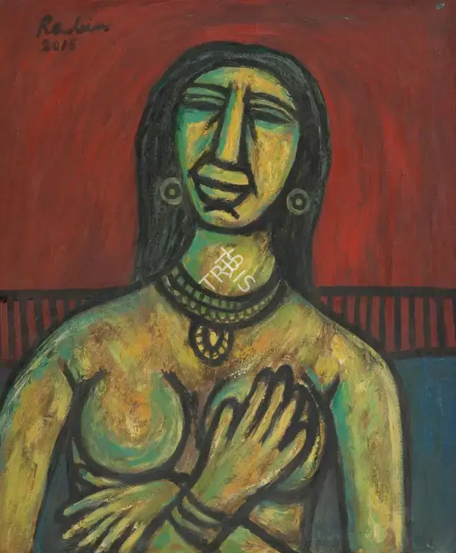 Mondal, Rabin (Artist). Woman-II, 2015 | Painting, Sa.Onl/19.05.22, 2022 · Saffronart