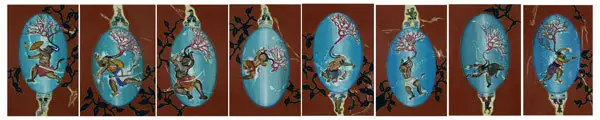 Reena Saini (Artist), Half Truths Many Lives, 2005, Painting