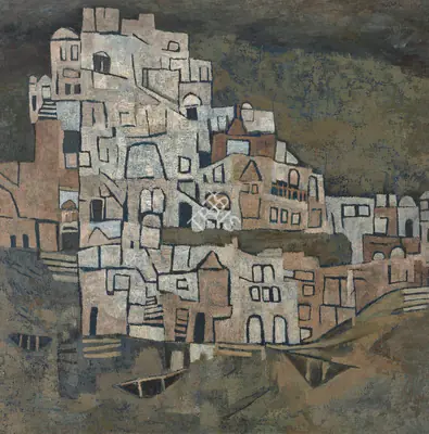 Ramkumar (Artist). Untitled (Benaras), c. late 1960s | Painting, Ch.NeY/22.03.23, 2023 · Christie's