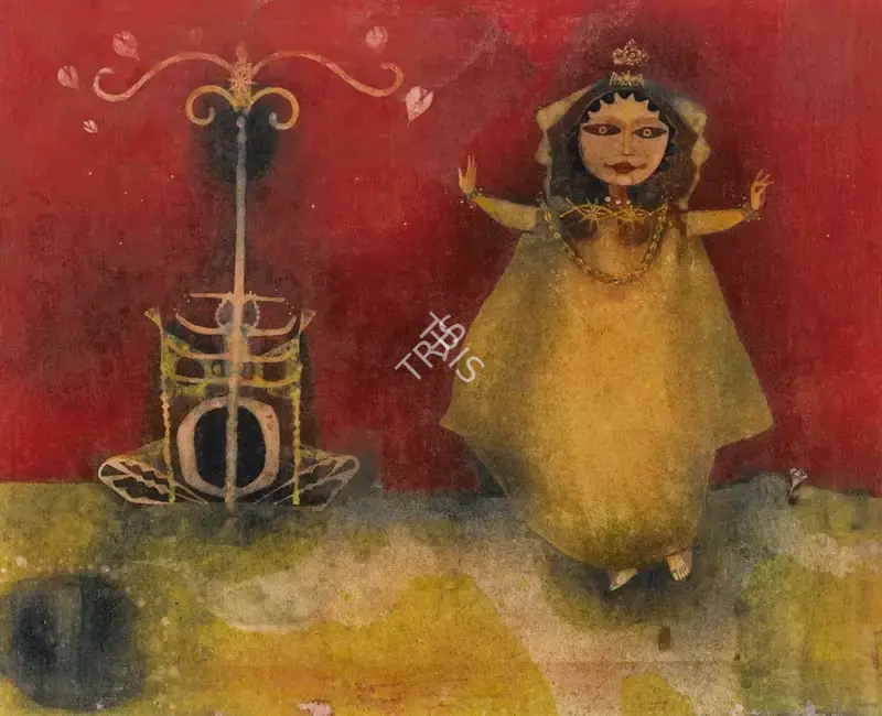 Ganesh Pyne (Artist), Untitled (The Dancer), 1968, Painting