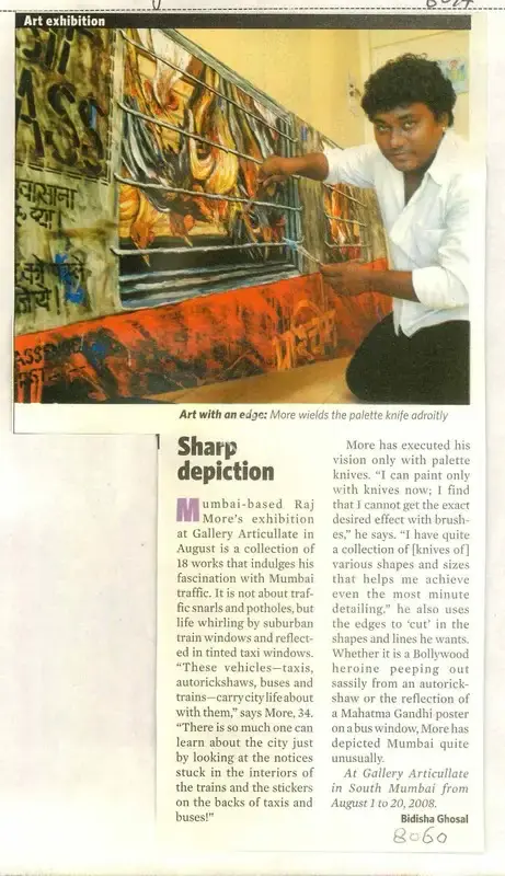 Bidisha Ghoshal (Reporter), Sharp Depiction, 2008, Newspaper Clipping