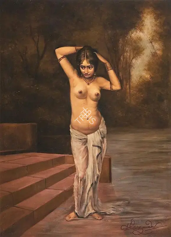 Mazumdar, Hemendranath (Artist). Untitled, n.d. | Painting, De.Onl/25.06.22, 2022 · DeRivaz & Ives