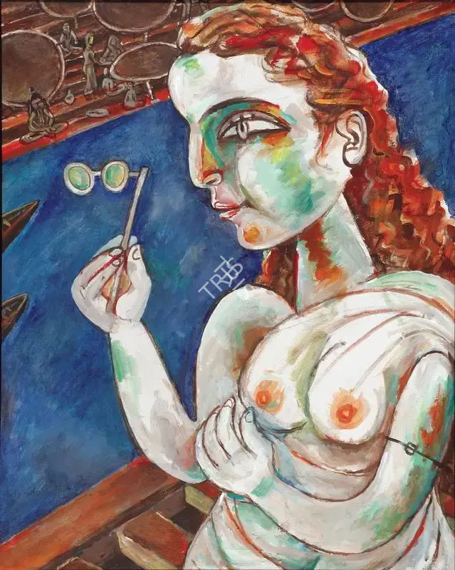 Paritosh Sen (Artist), Binodini in Benares, 2003, Painting