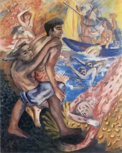Nalini Malani (Artist), Iphigenia, Painting