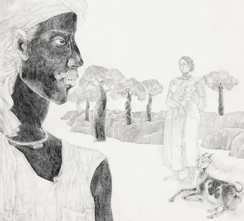 K. Laxma Goud (Artist), Untitled, 1983, Painting