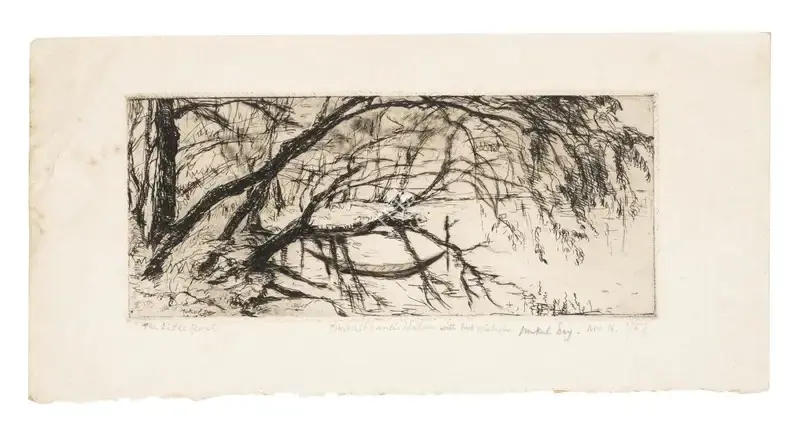 Mukul&nbsp;Dey (Artist), The Little Boat, 1959, Graphic Art