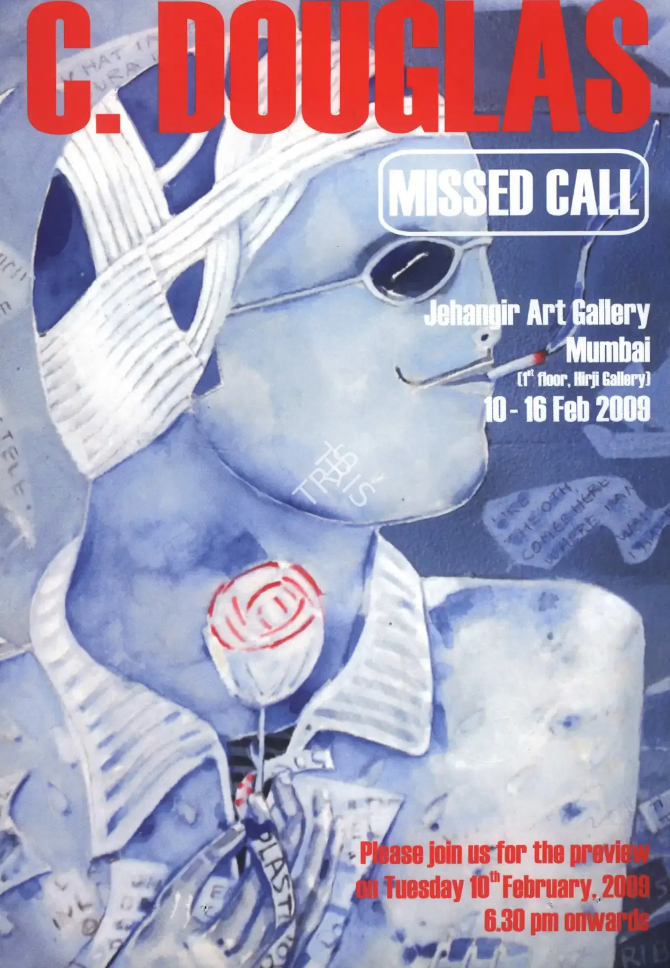 C. Douglas (Artist), C. Douglas, 2008, Solo Exhibition Invitation