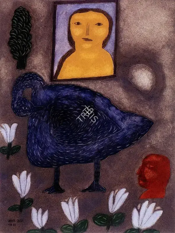 Arpita Singh (Artist), The Blue Duck, 1985, Painting