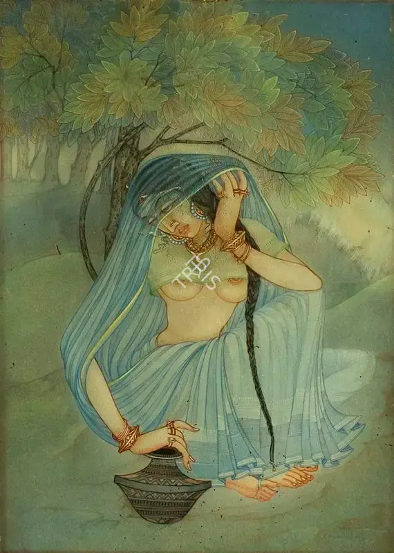 Ranada Ukil (Artist), Untitled (Woman), 1942, Painting