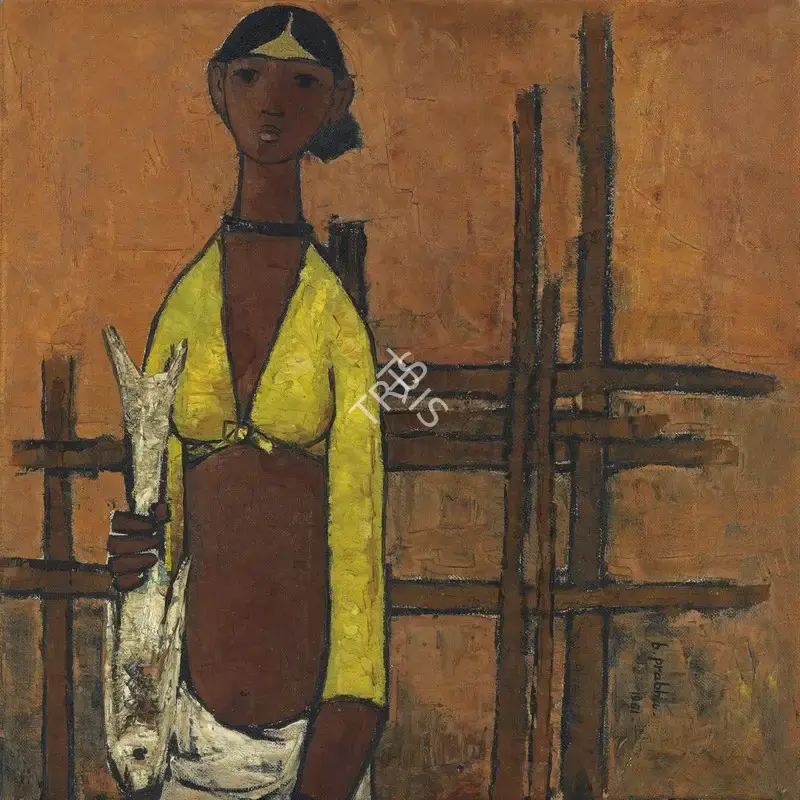 B. Prabha (Artist), Day's Catch, 1961, Painting