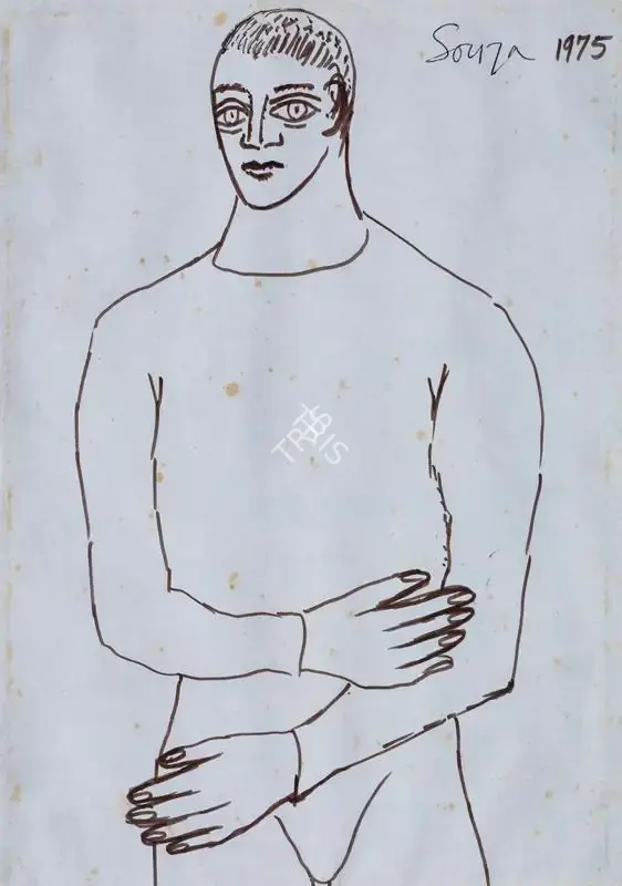 F.N. Souza (Artist), Untitled, 1975, Drawing