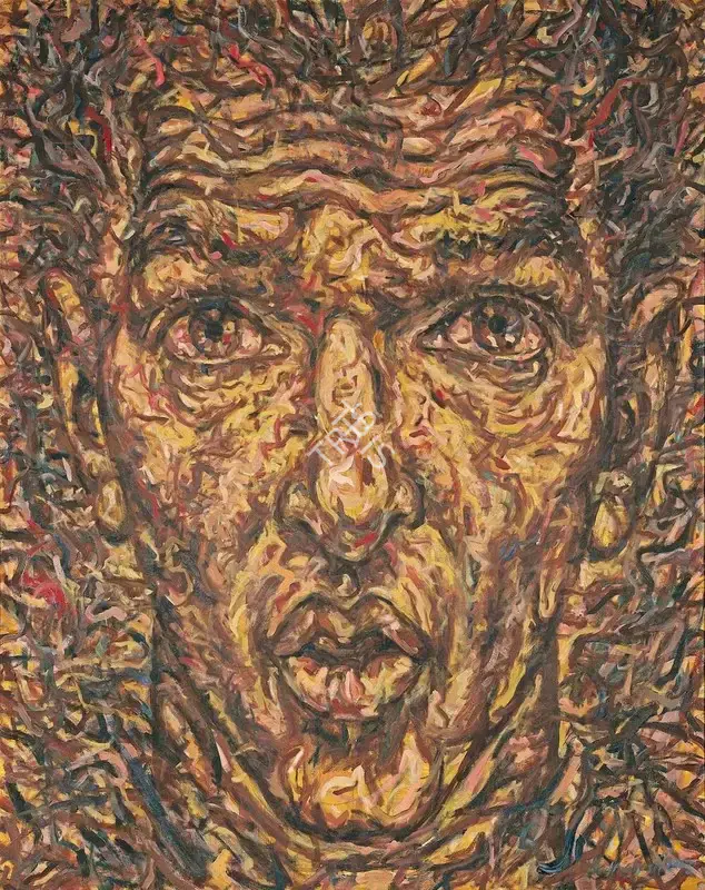 Jagdish Chander (Artist), Oh God!, 2003, Painting
