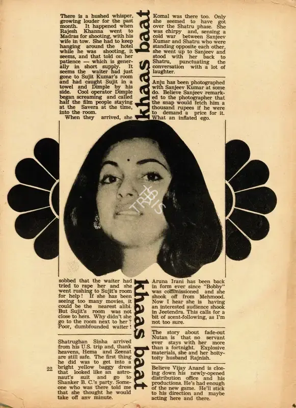 Khaas Baat, 1973, Column