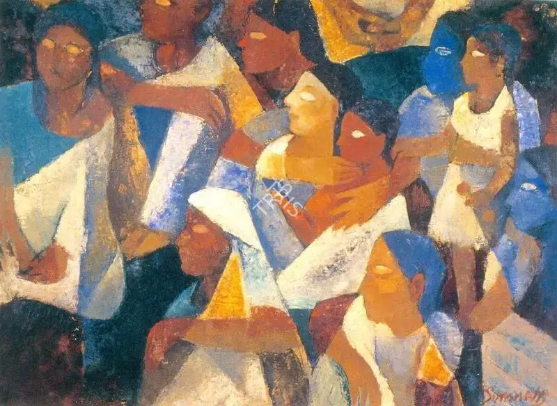 Somnath Hore (Artist), Untitled, 1957, Painting
