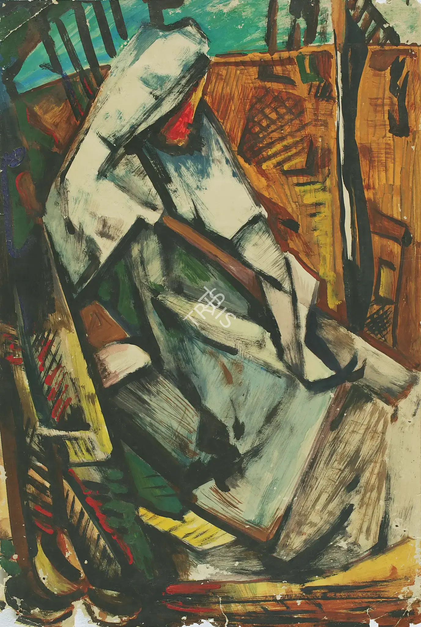 G.R. Santosh (Artist), Kashmiri Woman, 1955, Painting