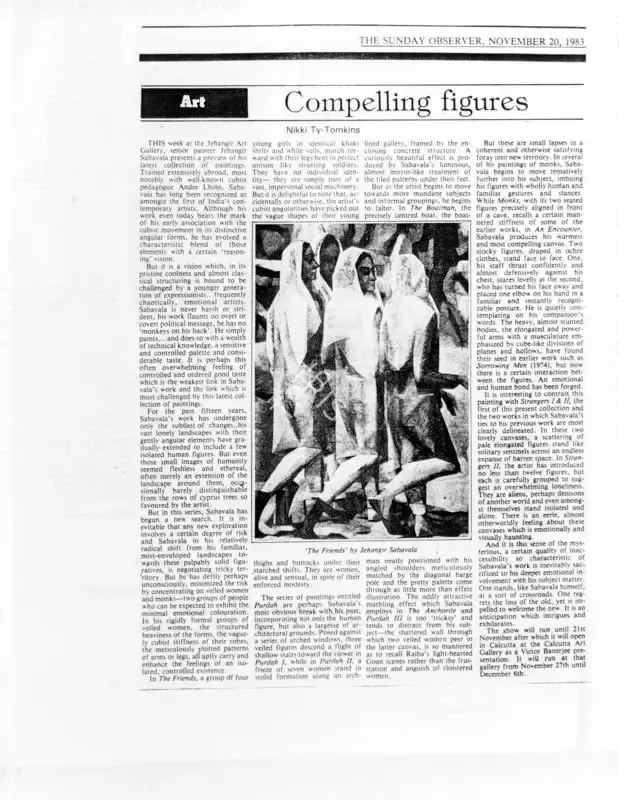 Nikki Ty-Tomkins (Writer), Compelling Figures, 1983, Newspaper Clipping