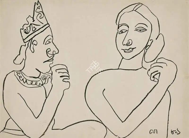 Jogen Chowdhury (Artist), Untitled, 1989, Drawing