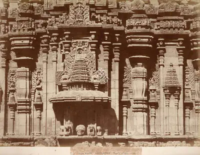 William Henry Pigou (Photographer), Hurulhully. Portion of a Temple, enlarged, 1856, Antiquarian Photograph