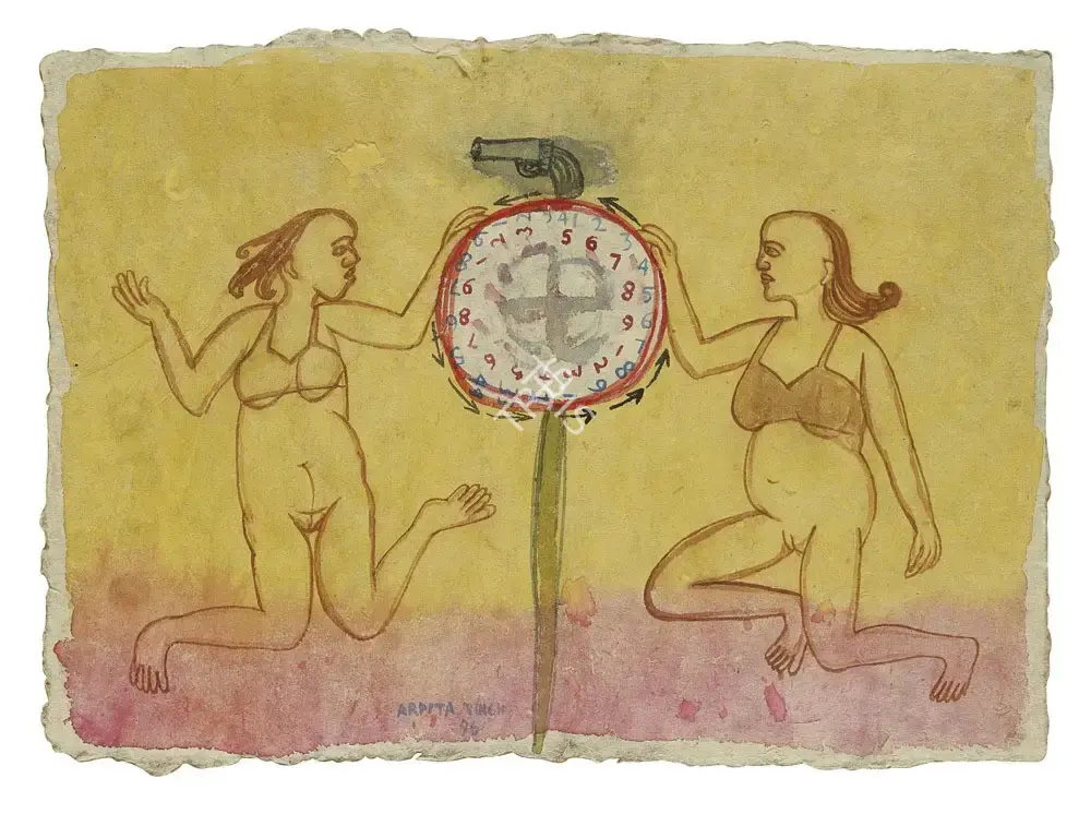 Arpita Singh (Artist), Feminine Fable, 1996, Painting