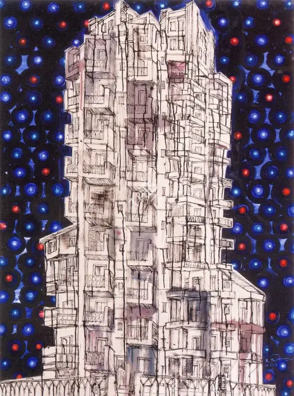 R. Raja (Artist), Starwatch, 2007, Painting