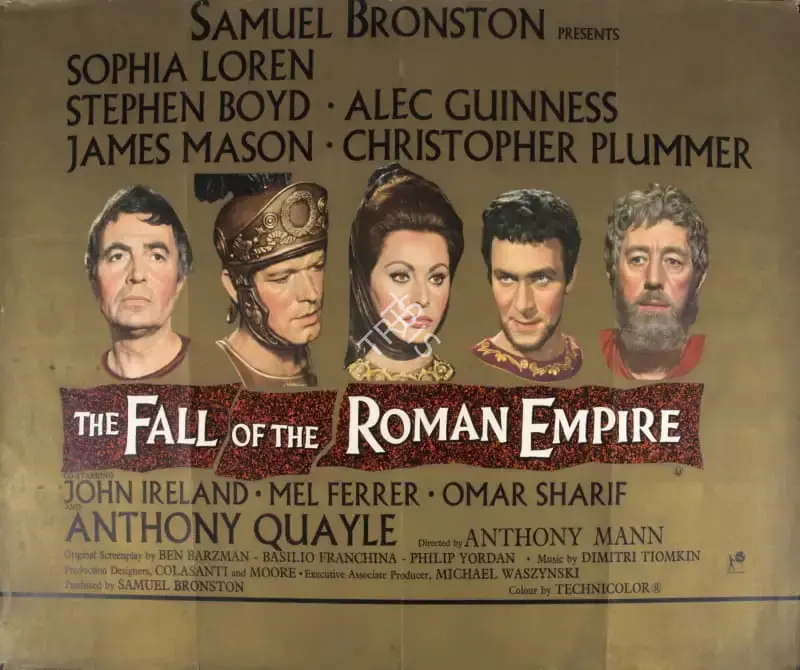 Samuel Bronston (Producer), The Fall of the Roman Empire, 1964, Poster