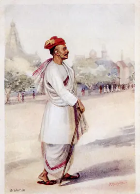 M.V. Dhurandhar (Artist), Brahmin, 1905, Painting