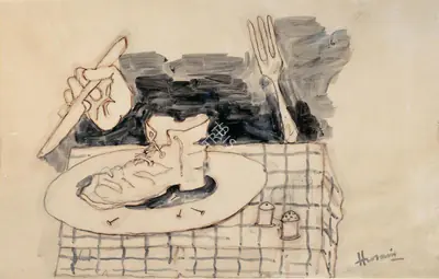 M. F. Husain (Artist), The Gold Rush, 1925, Original Artwork