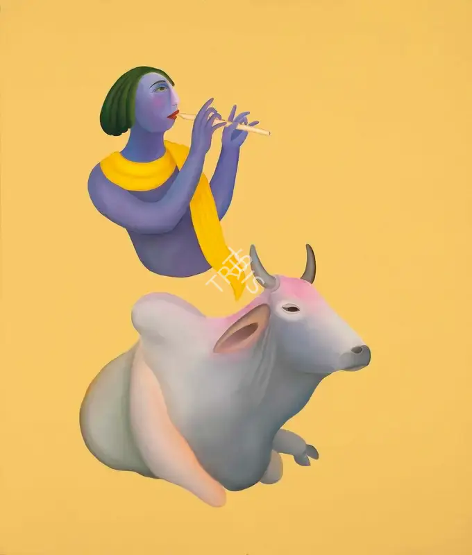 Bawa, Manjit (Artist). Untitled (Krishna), c.1990s | Painting, 2015 · Christie's