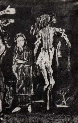 F.N. Souza (Artist), Crucifixion (Detail), 1963, Painting