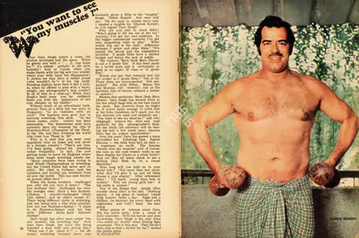 N. Bharathi (Interviewer), "You want to see my muscles?", 1973, Conversation
