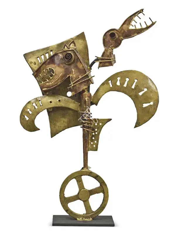 Nandagopal, S. (Artist). Two Heads and a Wheel, circa 2010 | Sculpture, AG.Mum/17.12.25, 2025 · Asta Guru
