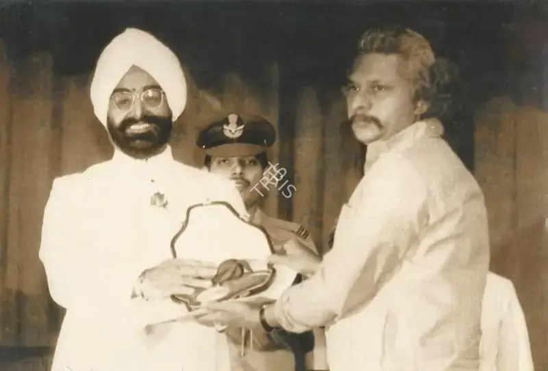 Unknown (Photographer). Adoor Gopalakrishnan receiving the Padma Shri. 1984 | Contemporary Photograph | CinemaEducation | 00553985
