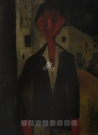 Ramkumar (Artist), Jeune Etudiant, 1958, Painting