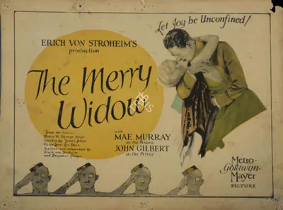 Erich von Stroheim (Director), The Merry Widow, 1925, Lobby card