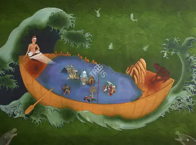 G.M. Sheikh (Artist), Ark: Kashmir, 2015, Painting
