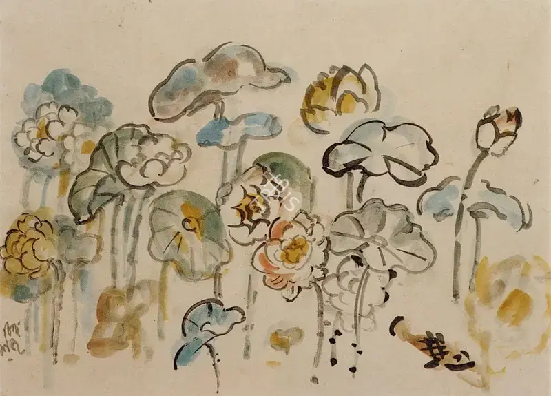 B.B. Mukherjee (Artist), Flowers, Painting